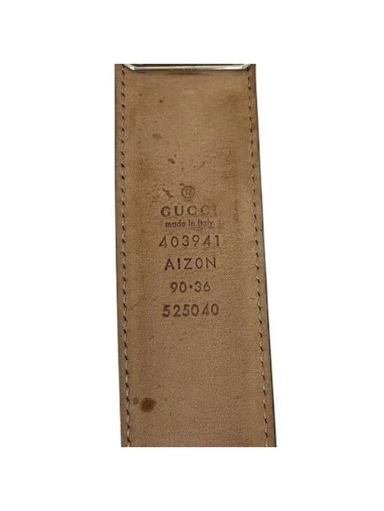 Gucci Belt Buckle Logo Silver 90 36 Black main image 6